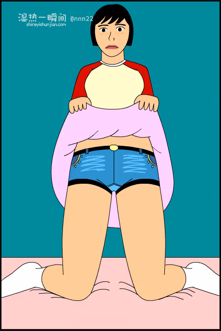 小女子的swf新动画作品来啦，穿着情趣内裤跪在床上尿
