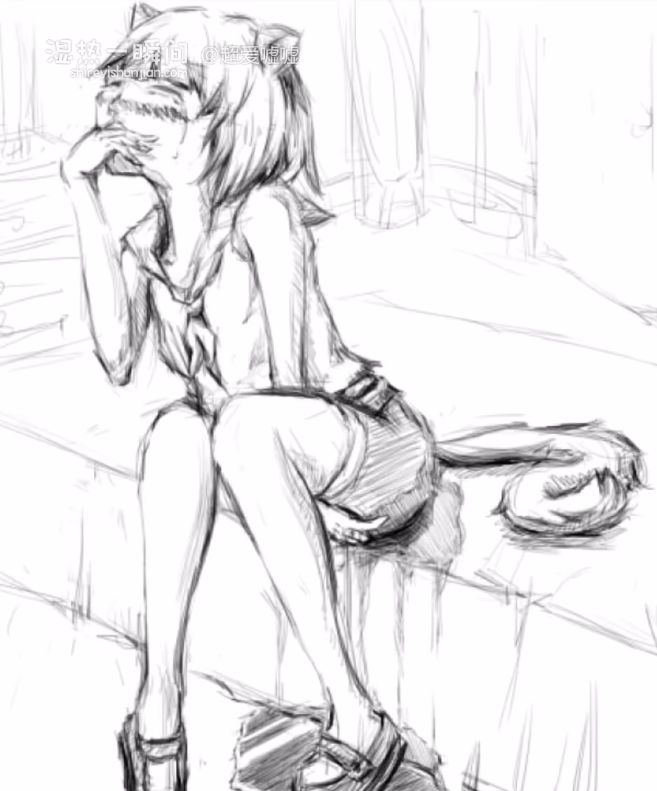 <失禁的女生>画画的时候憋着尿hhh