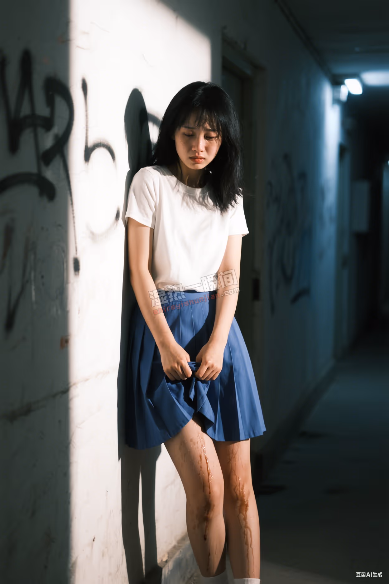 女生尿裤子12图