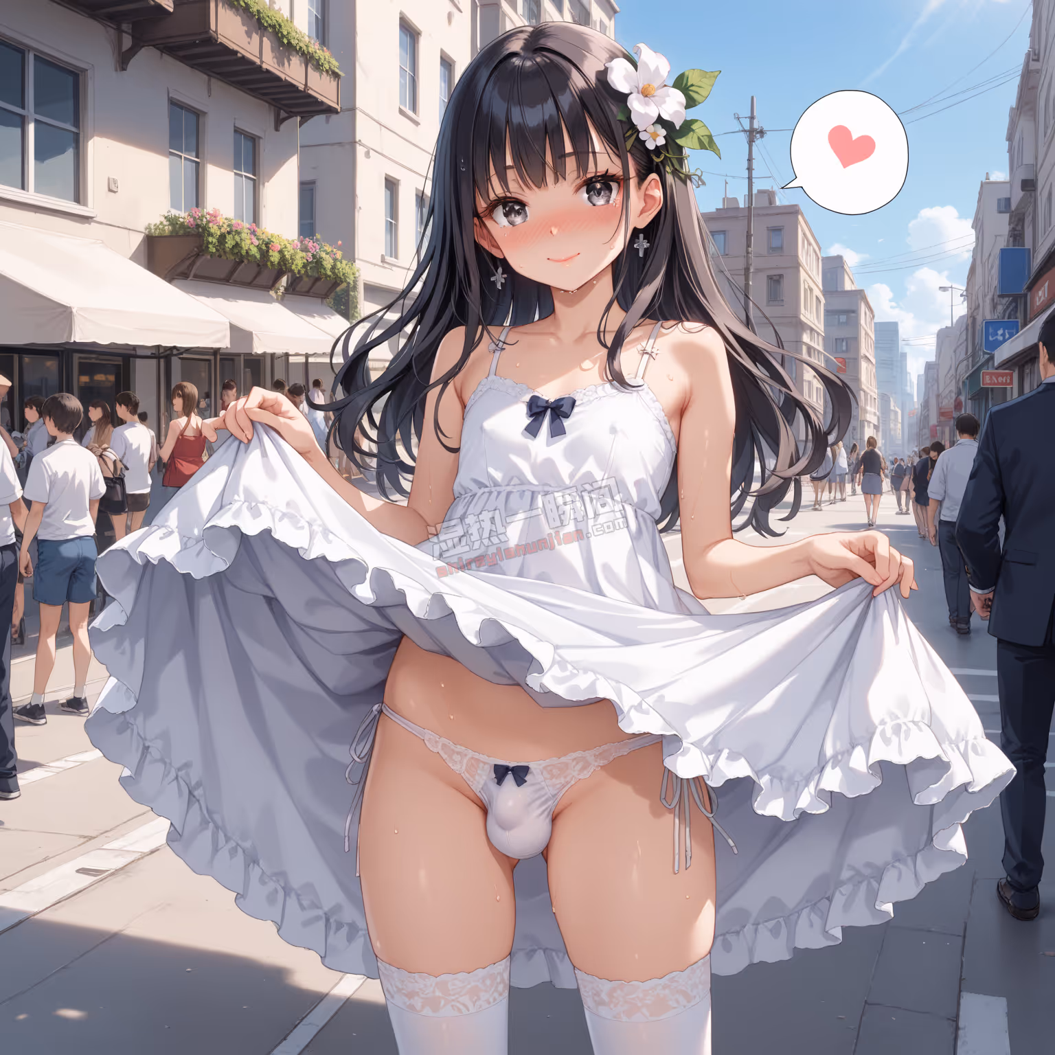 伪娘露出动漫图