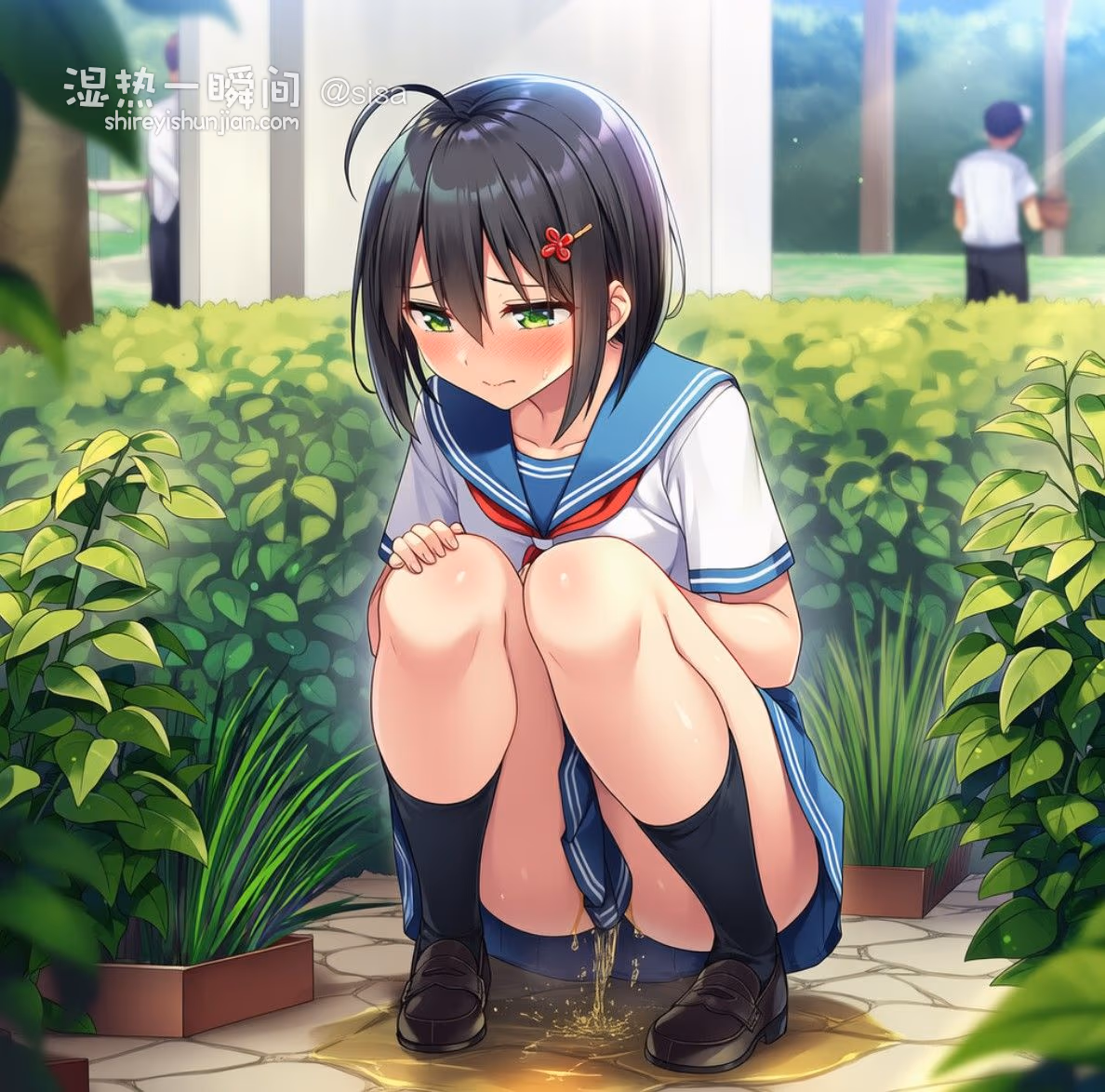园艺课上憋不住的小月