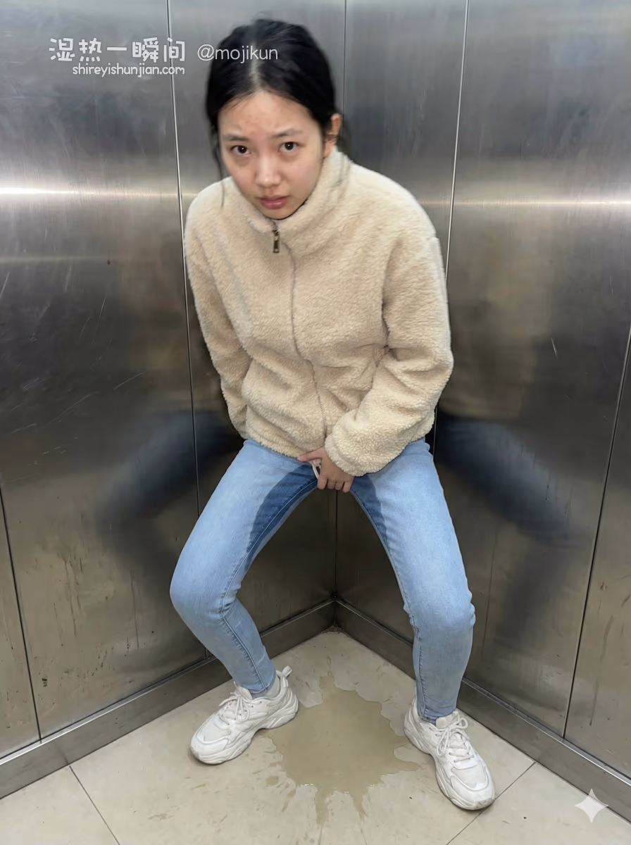 电梯故障无奈失禁的女大