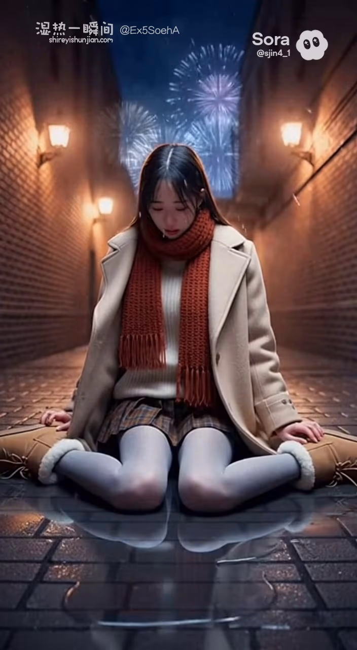 新年快乐！美女小巷里跪地失禁 [Sora] 2视频+截图